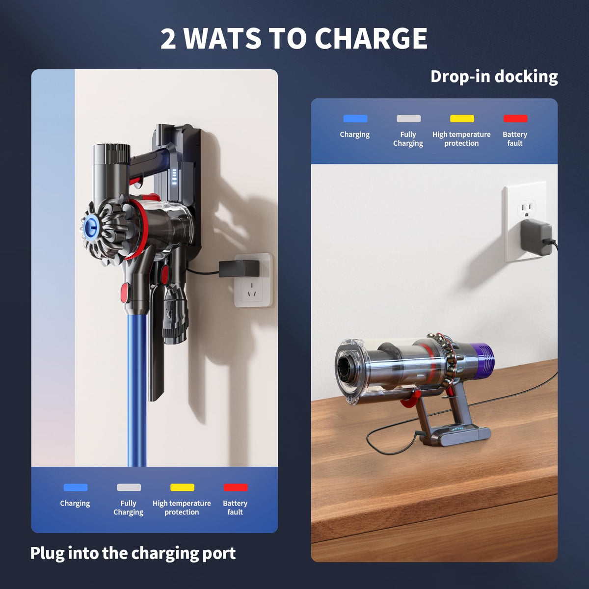 Anti-slip design on the Uionvot Dyson V10 battery prevents movement during use.