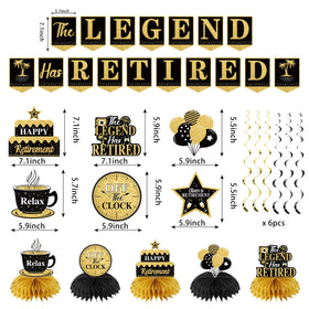 Uiorgui retirement backdrop in black and gold elevates indoor celebrations