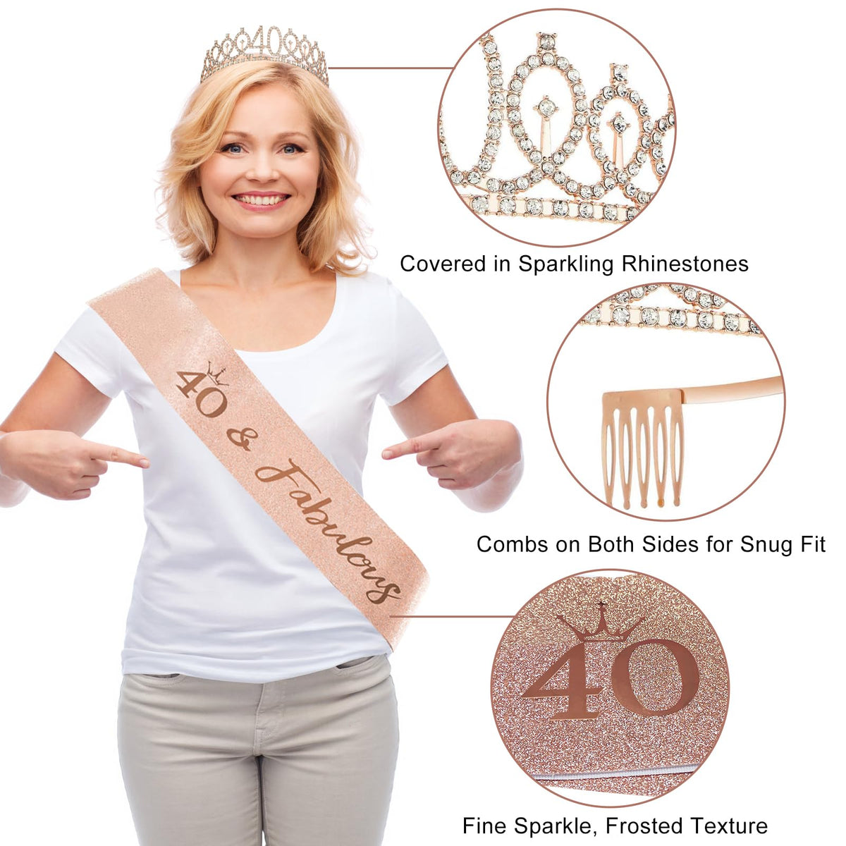 Uiorgui rose gold backdrop creates a stylish scene for photos and memories.