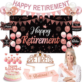 Uiorgui rose gold retirement crown for elegant photo props