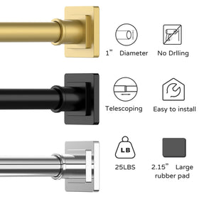 UIOSANRT bathroom setup, rod in use over shower.