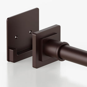 UIOSANRT brown shower rod with tension design, adjustable for 31-79 inches