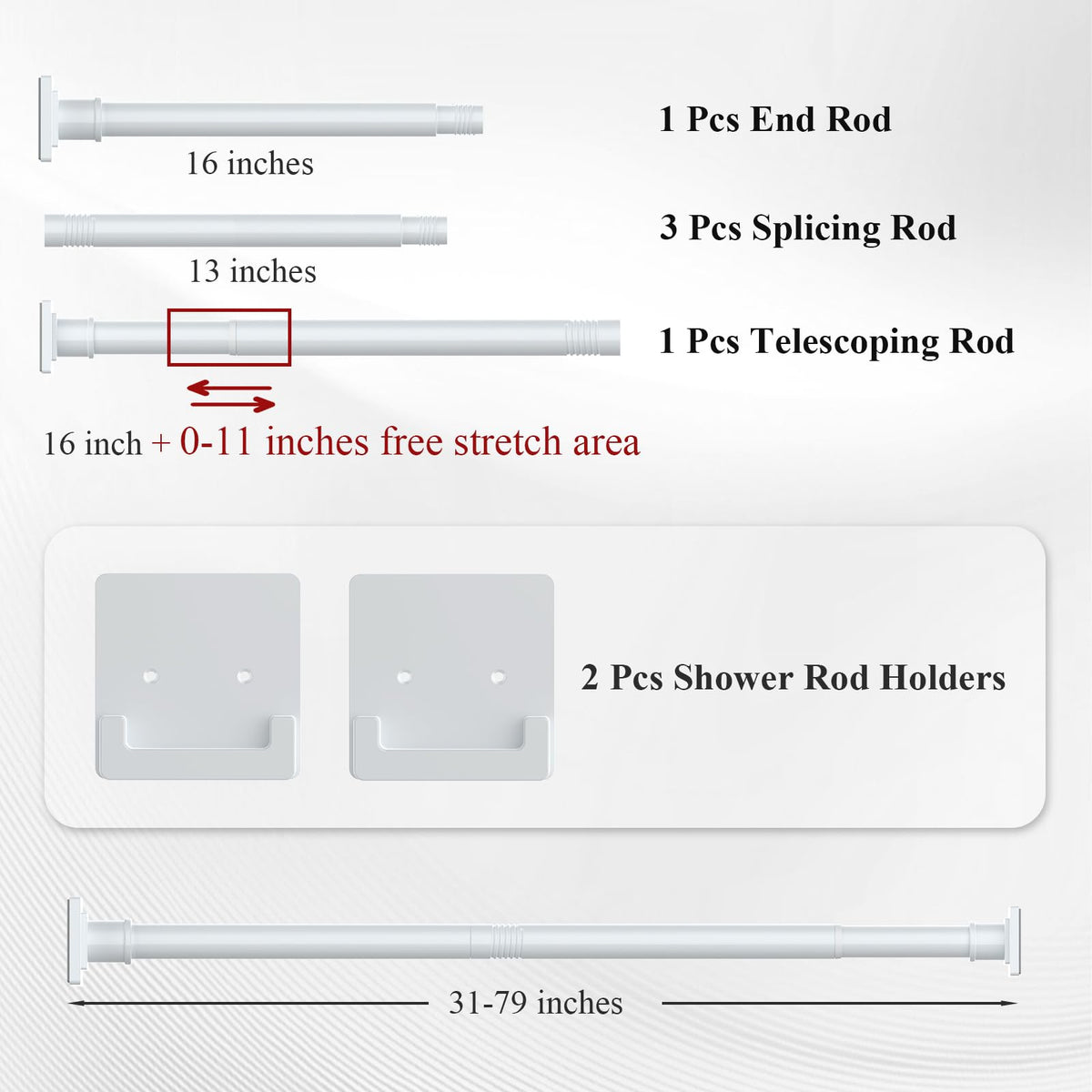 UIOSANRT white rod used as a versatile closet rod