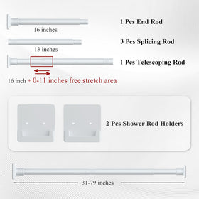 UIOSANRT white rod used as a versatile closet rod
