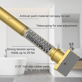 UIOSANRT gold rod with non-slip pads prevents slipping