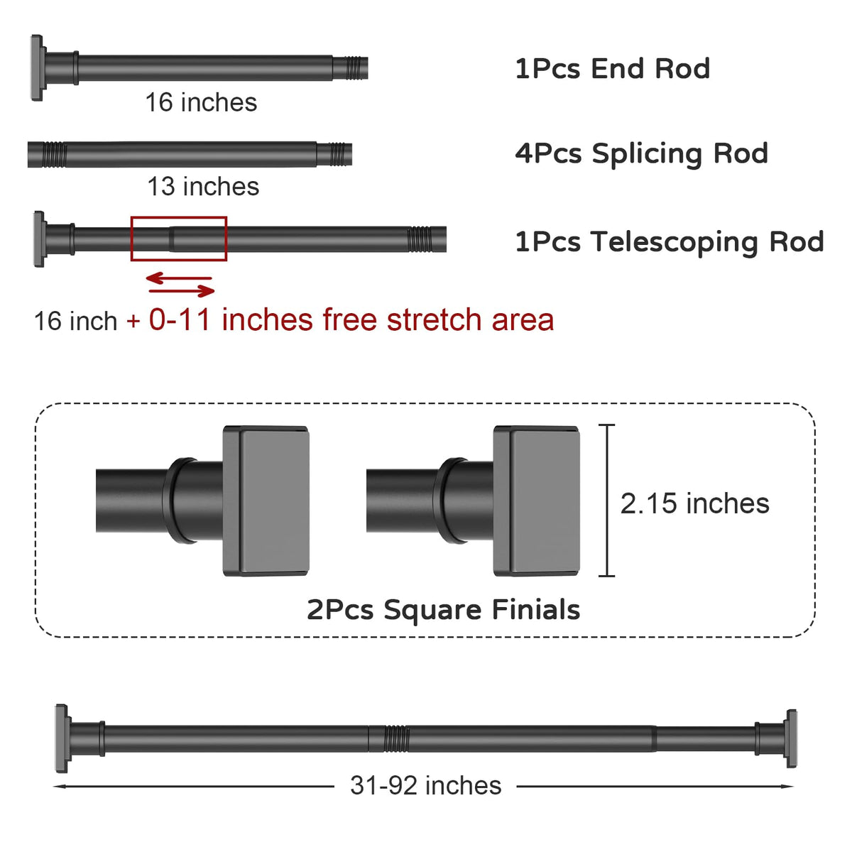 UIOSANRT multi-use design works for bathrooms, doors, windows, or closets.
