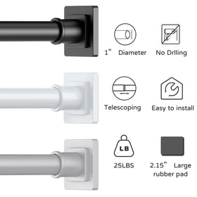 UIOSANRT no-drill tension mount installs quickly with spring pressure.