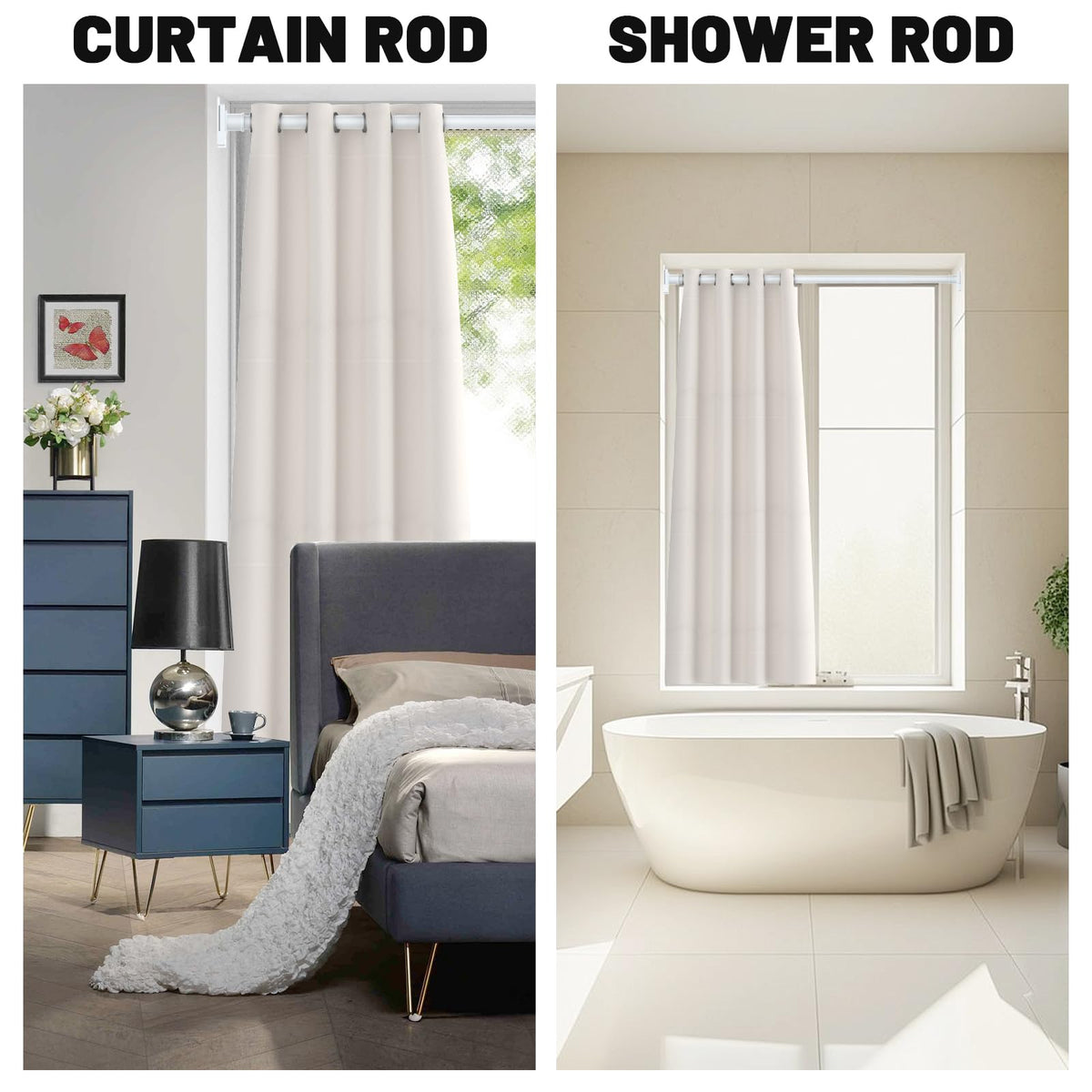 UIOSANRT rod installed on rough wall with holders for support