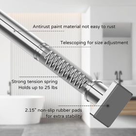 UIOSANRT rubber pads non-slip end, prevents rod slippage.