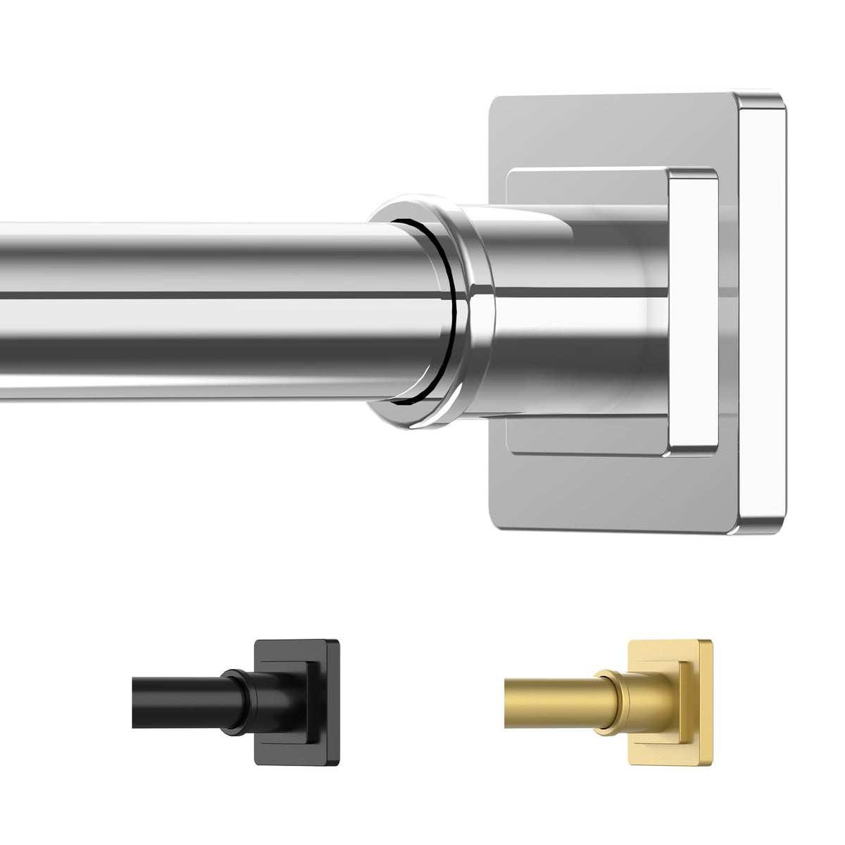UIOSANRT shower rod extended, showing adjustable length for versatile installation.