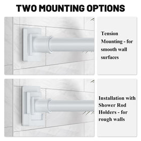 UIOSANRT rod mounted on smooth wall using tension for no-drill setup