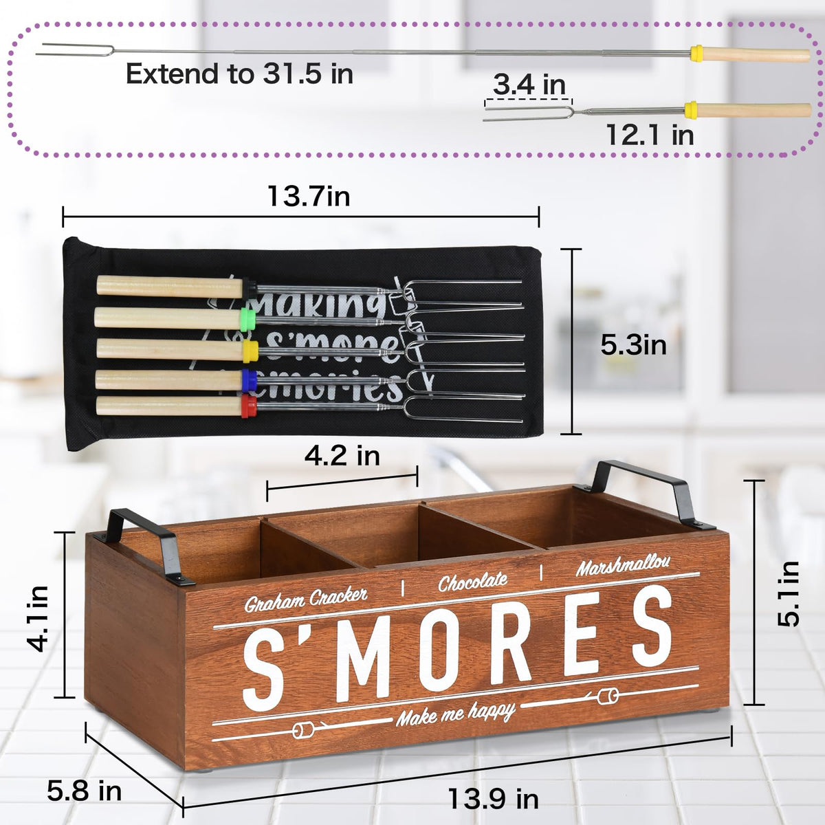 Uipame camping essentials kit for fireside snacks and easy cleanup.