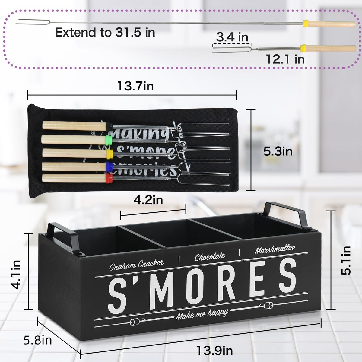 Uipame S'Mores Station anti-slip pads stabilize surfaces during gatherings.