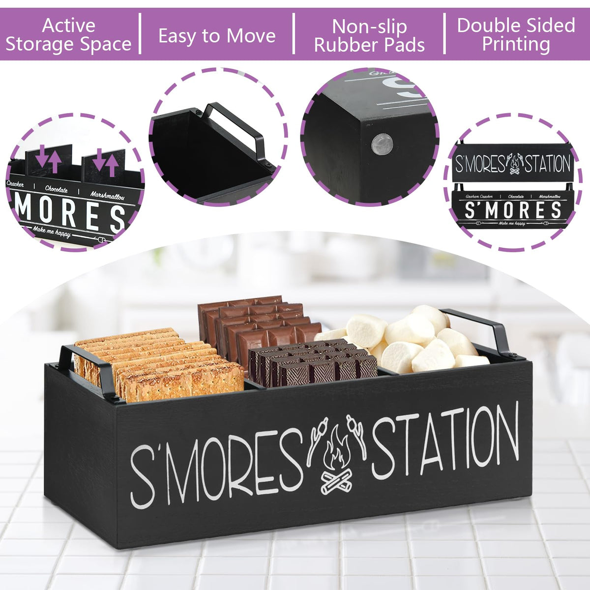 Gift-ready packaging for Uipame S'Mores Station, ideal for camping or family events.