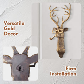 UITWMKTG gold animal head with glasses elevates home office style