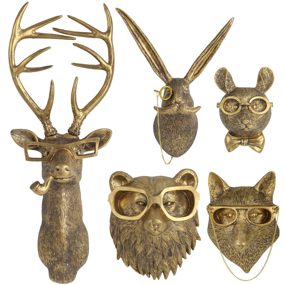 UITWMKTG rabbit head wall decor in gold adds playful sophistication to any room.