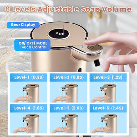 Uixitoil gold dispenser USB-C rechargeable battery for long-lasting power