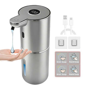 Uixitoil automatic soap dispenser in silver with touchless operation for clean hands.