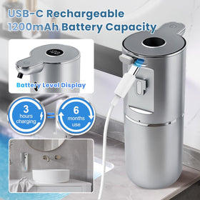 Continuous flow option delivers up to ten seconds for extended cleaning.