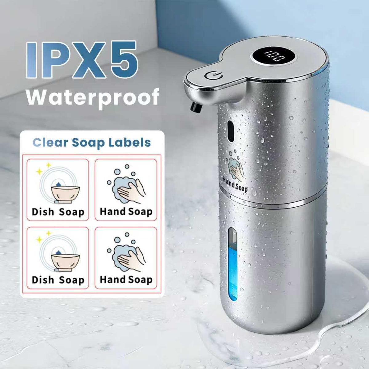 USB rechargeable power and compact design for everyday kitchen use.
