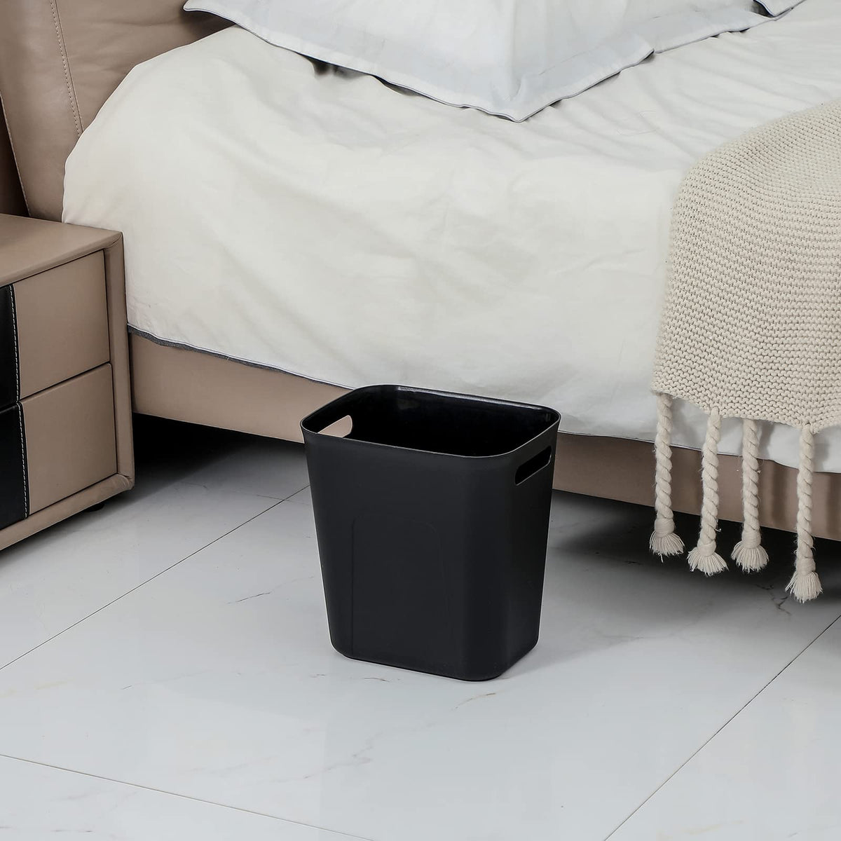 UUJOLY rectangular wastebasket designed to fit under cabinets.