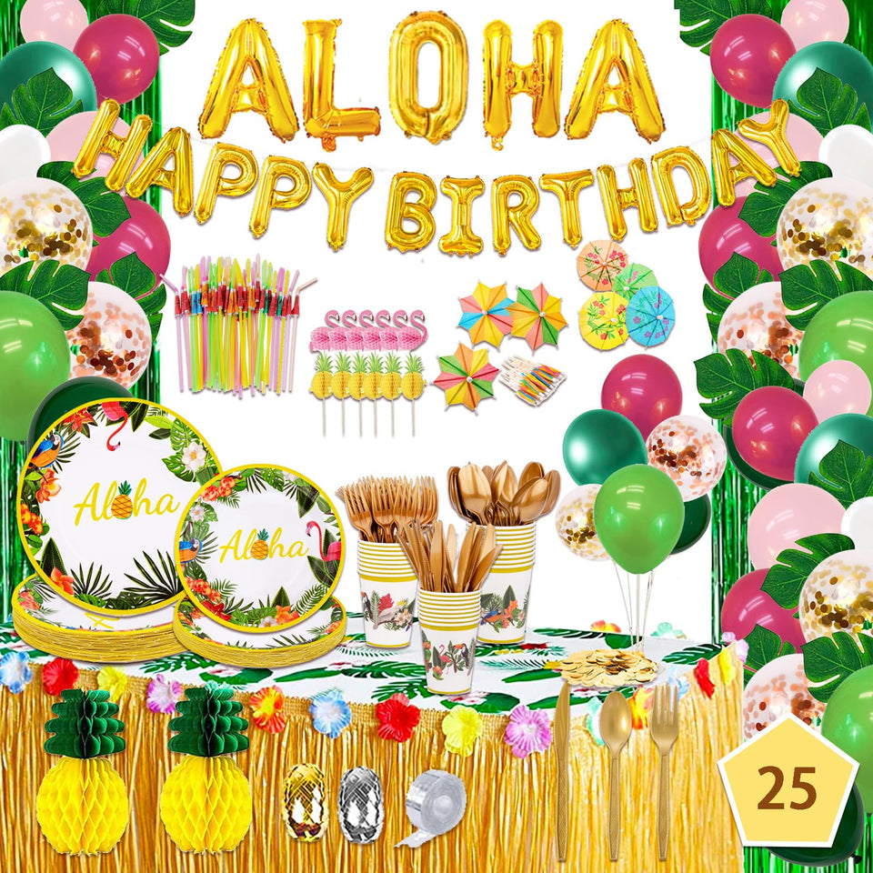 UJoyant 323 Luau Aloha banner adds tropical flair for celebrations.