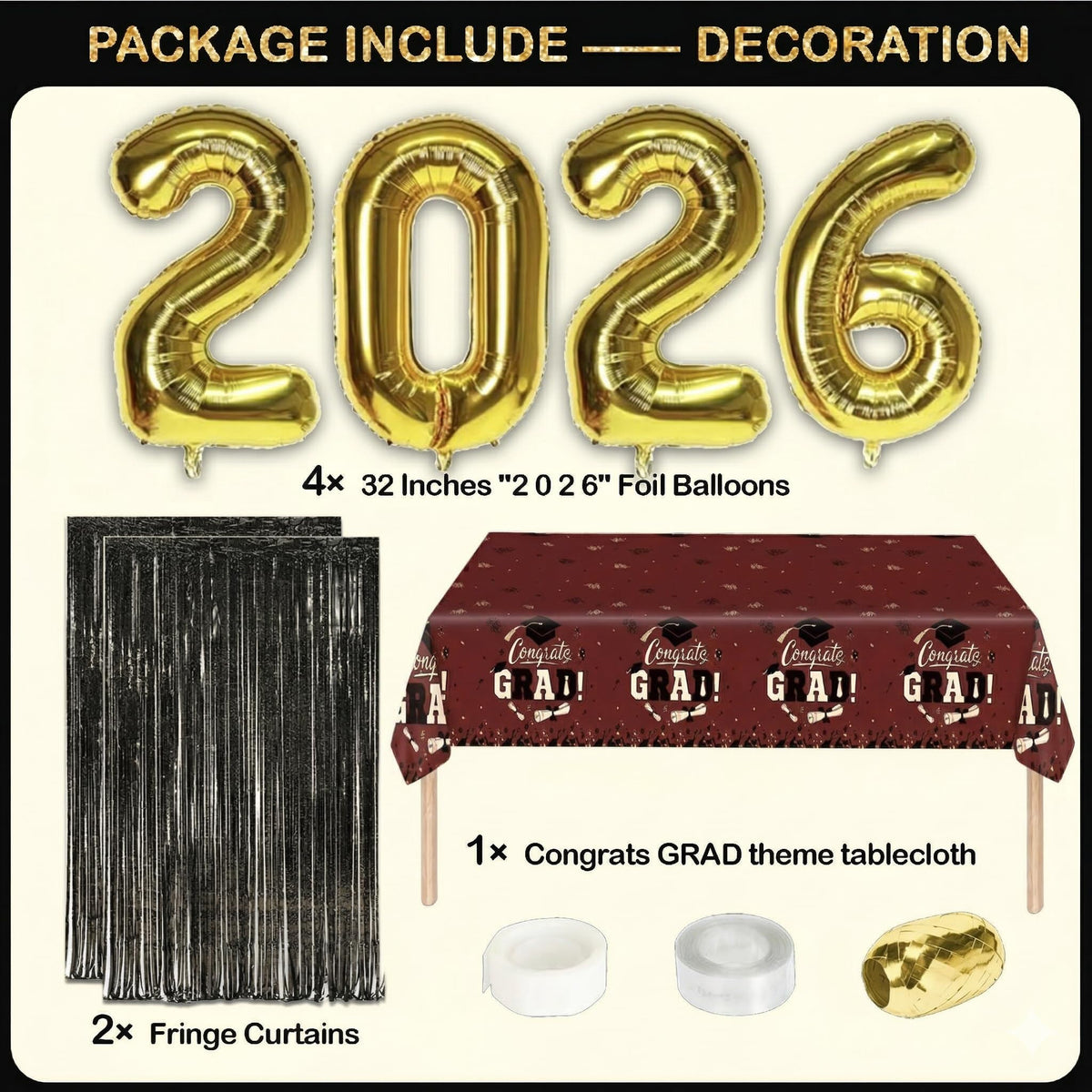 UJoyant grad sticker pack pairs with boxes to customize decor.