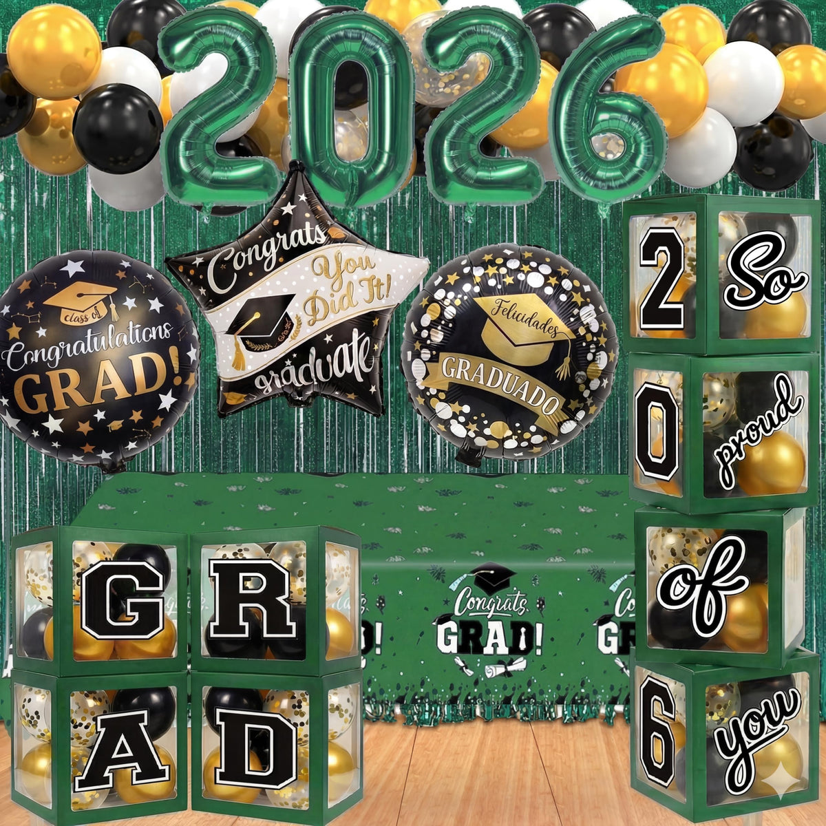 UJoyant graduation 2026 foil balloons for bold photo moments