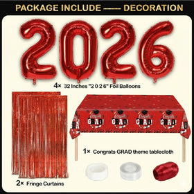 UJoyant graduation tablecloth sets a clean base for photos.