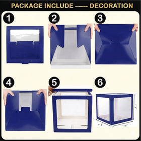 UJoyant graduation tablecloth creates a clean stage for cake and gifts.