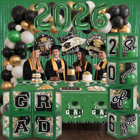 UJoyant green 12in balloon boxes enhance display and keepsakes
