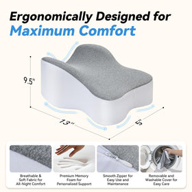 UJPFEO memory foam knee pillow adapts to your body shape