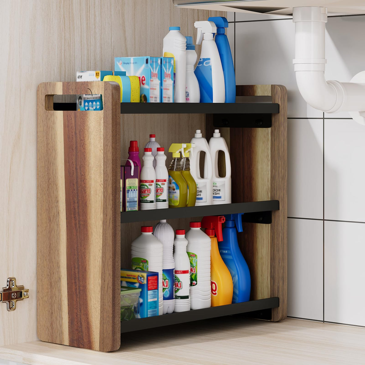 UJQSUN bathroom shelf blends with decor while tidying items on display