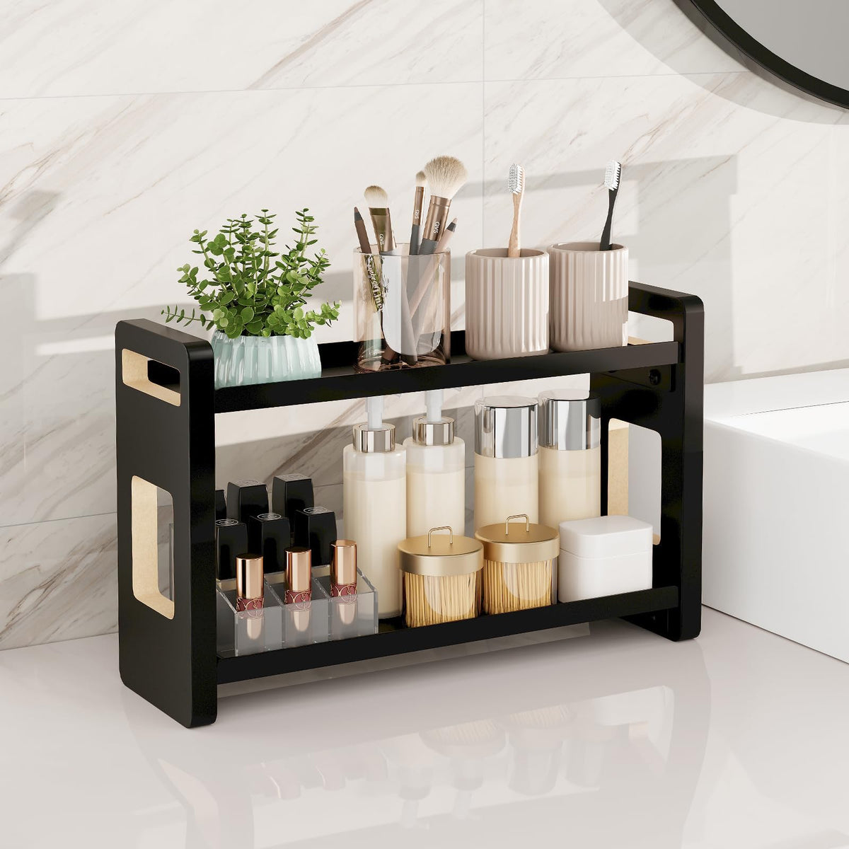 UJQSUN Cologne organizer for men keeps fragrances organized on vanity