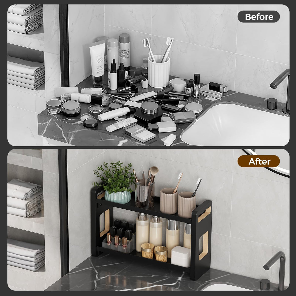 UJQSUN spice rack organizer in cabinet provides easy jar visibility and access