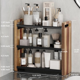 UJQSUN under sink organizer stores cleaning supplies for easy reach