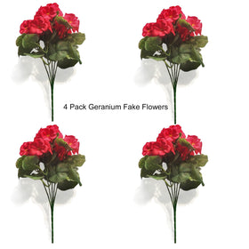 UJROQI artificial geraniums outdoor garden porch display, durable in all weather