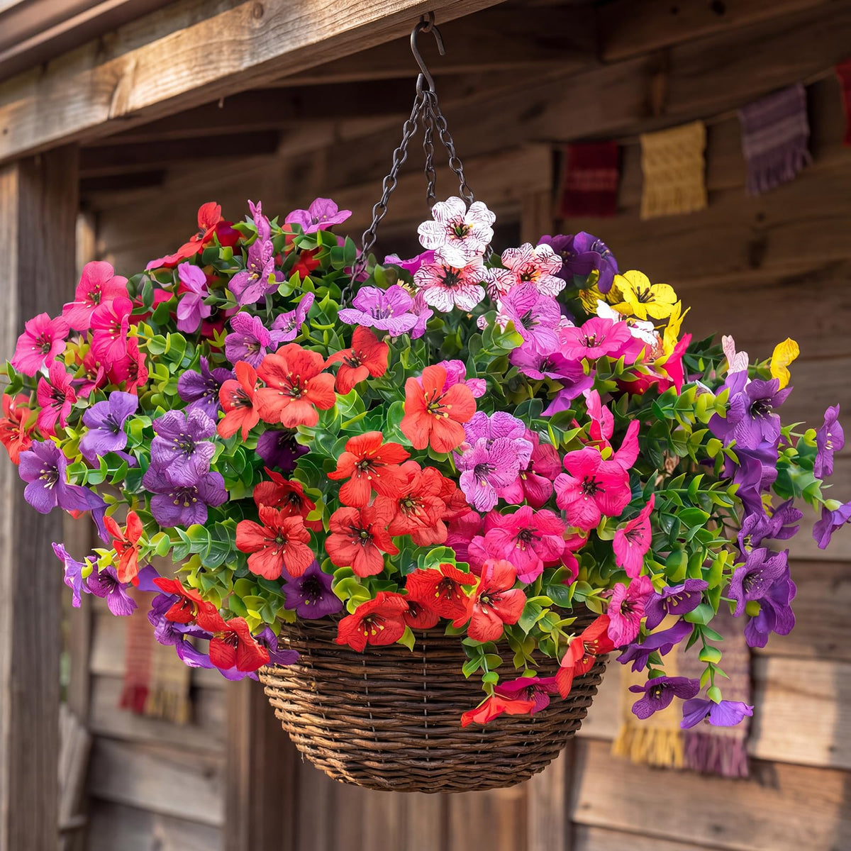 UJROQI wooden barrel planter complements rustic or modern outdoor decor.