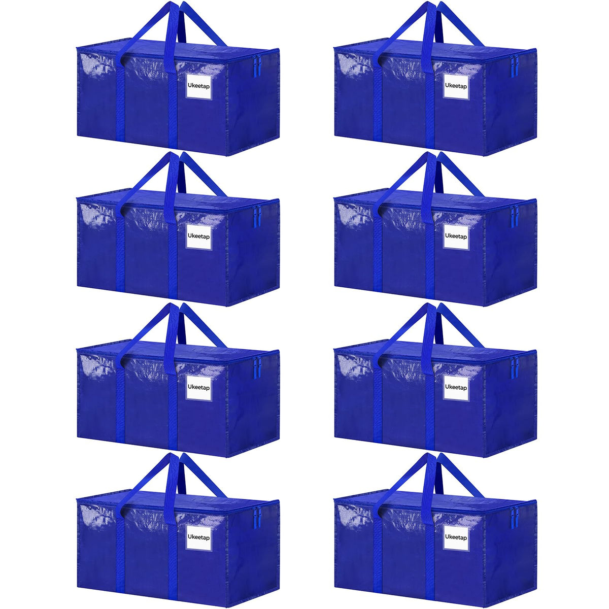 Ukeetap extralarge moving bag with top opening for easy packing and unloading.
