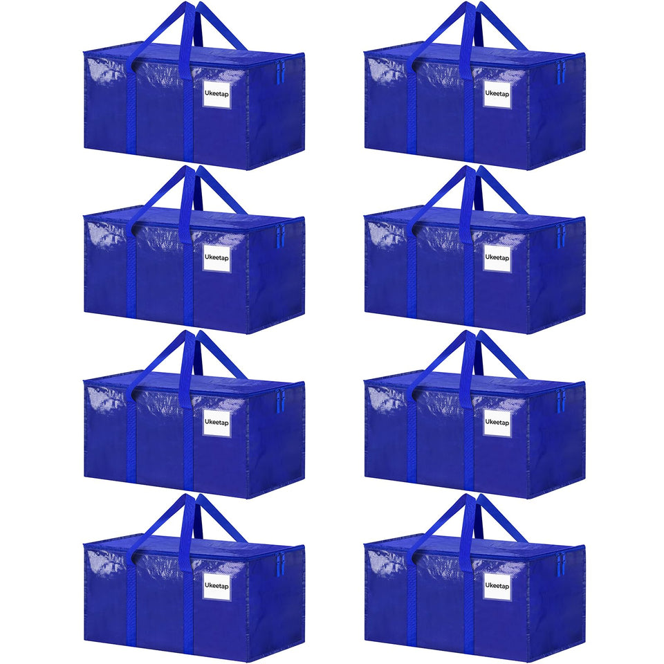 Ukeetap extralarge moving bag with top opening for easy packing and unloading.