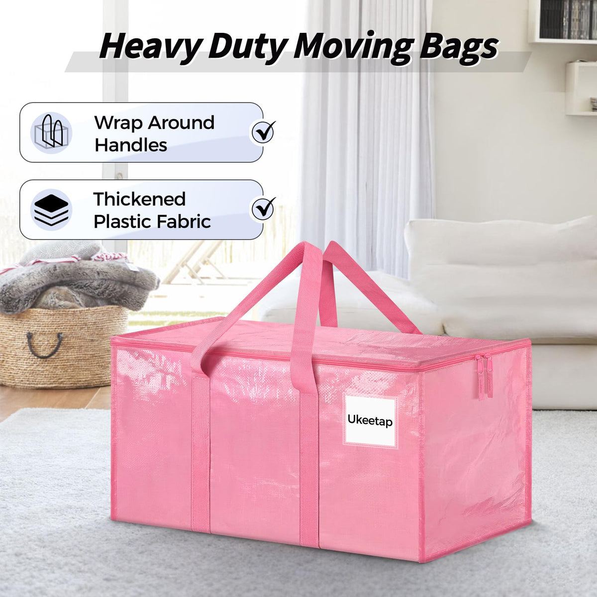 Ukeetap bag with heavy-duty zippers to keep contents secure during transit.