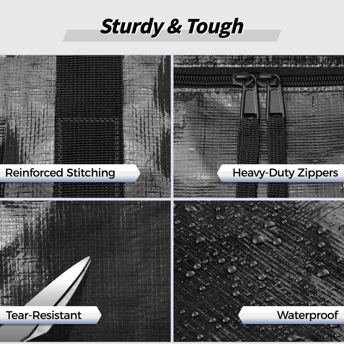 Ukeetap heavy-duty zippers stay closed for safe transport.