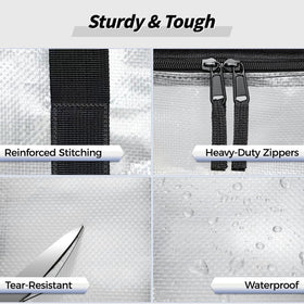 Ukeetap reinforced wrap-around handles improve grip during transport.