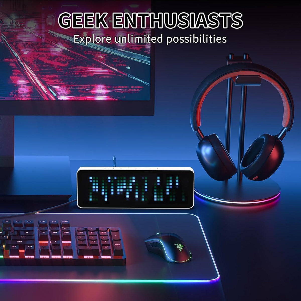 ULANZI TC001 RGB LED provides vivid, programmable lighting.