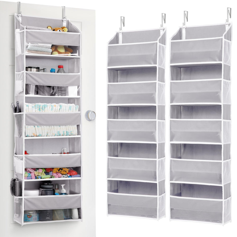 ULG 2-pack 5-tier over-the-door organizer front view for easy access