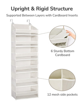 ULG beige door organizer blends with bedroom or nursery decor.