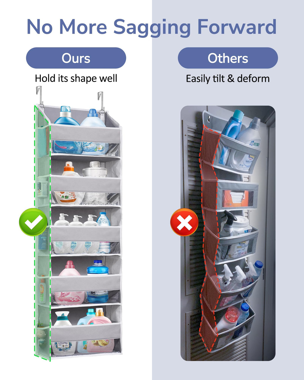 ULG organizer showing 10 mesh pockets for small items and easy access.