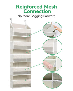ULG over-door organizer beige sturdy edges keep shape under load