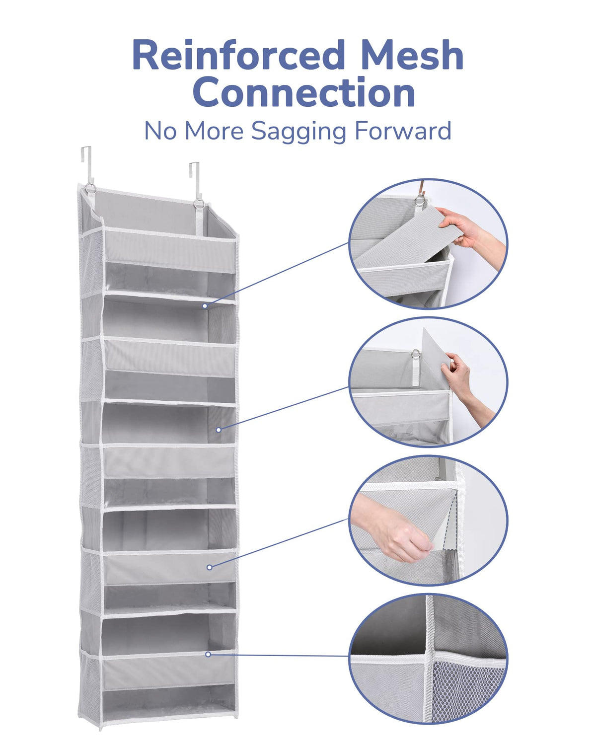 ULG foldable design fits over doors without tilting.