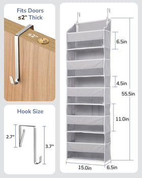 ULG includes two metal hooks for easy door hanging.